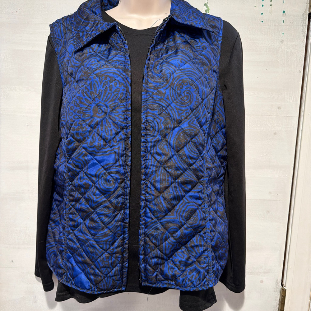 +5/$25 part of bundle package. Blue quilted vest.